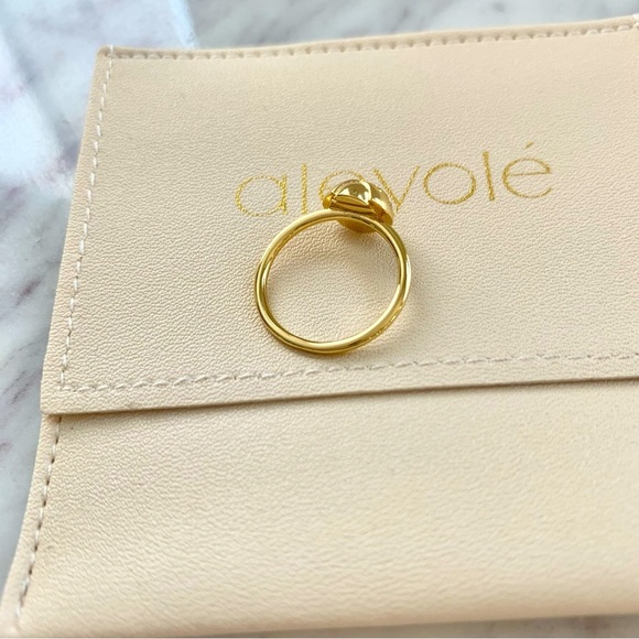 Gold-Plated Sterling Silver Enamel Coated Ladybug Ring Size 5 - Picture 5 of 5